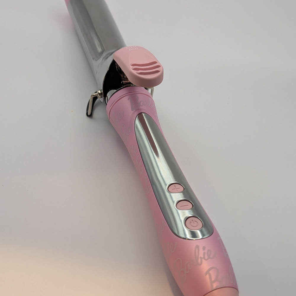 Pink and Silver Curling Iron